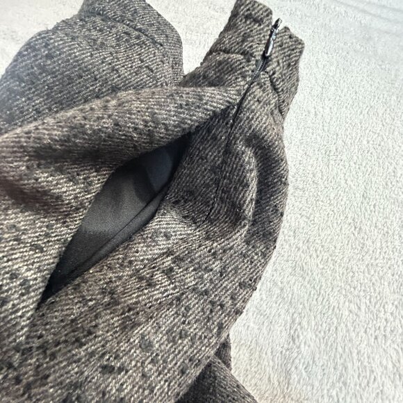 Jo No Fui Womens Wool Blend A-Line Skirt Black Gray Pockets Lined Made in Italy - Picture 5 of 9